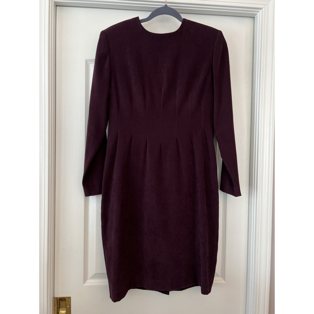Positive Attitude Womens Size 8 purple Dress Ultrasuede Evening Work Office Wear